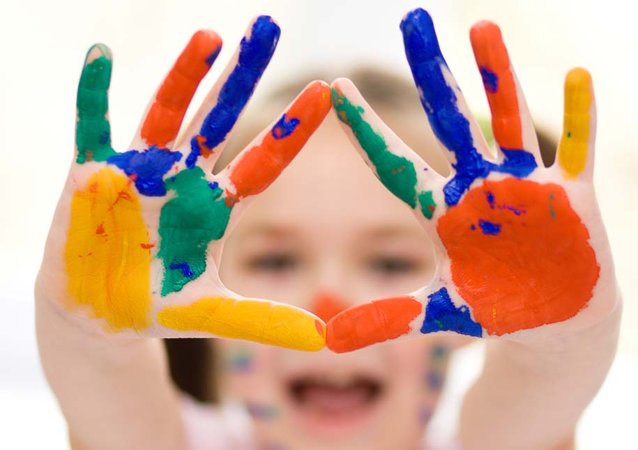 Child painting