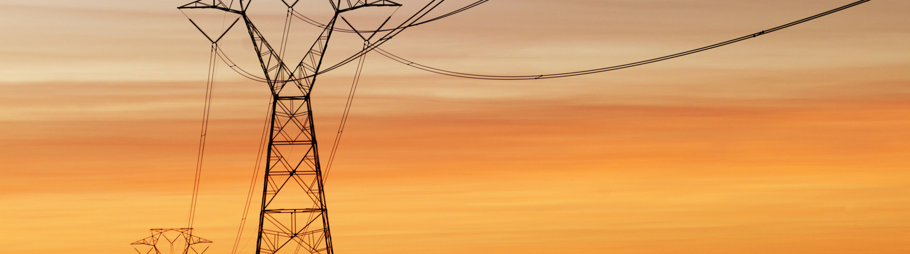 electric lines at sunrise