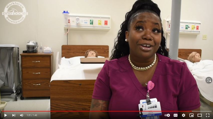 LPN student in video